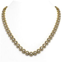 20.35 ctw Diamond Micro Pave Necklace 18K Yellow Gold