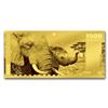 Image 1 : 2018 Tanzania 1 gram Gold Big Five Elephant Foil Gold Note