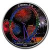 Image 1 : 2018 Ivory Coast 2 oz Silver Magnificent Landmarks London Eye