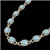 Image 1 : 66 ctw TOPAZ & Micro VS/SI Diamond Eternity Necklace 14k Yellow Gold