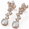 Image 1 : 4 ctw Diamond Designer Earrings 18K Rose Gold