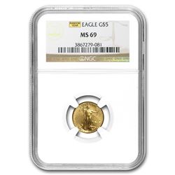 1/10 oz Gold American Eagle MS-69 NGC (Random Year)