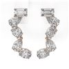 Image 2 : 2.7 ctw Mix Cut Diamonds Designer Earrings 18K Rose Gold