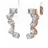 Image 3 : 2.7 ctw Mix Cut Diamonds Designer Earrings 18K Rose Gold