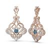 Image 2 : 5.13 ctw Intense Blue Diamond Earrings 18K Rose Gold