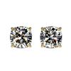 Image 1 : 1 ctw Certified VS/SI Quality Cushion Diamond Stud Earrings 10k Yellow Gold