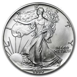 1990 1 oz Silver American Eagle BU