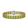 Image 3 : 25.34 ctw Peridot & Diamond Bracelet 14K Yellow Gold
