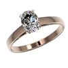 Image 2 : 1 ctw Certified VS/SI Quality Oval Diamond Solitaire Ring 10k Rose Gold