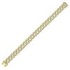 Image 1 : 10kt Yellow Gold Mens Round Diamond Cuban Link Bracelet 7.00 Cttw