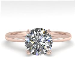 1.54 ctw VS/SI Diamond Engagment Designer Ring 14k Rose Gold