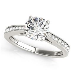 1 ctw Certified VS/SI Diamond Solitaire Ring 14k White Gold