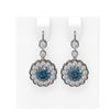 Image 1 : 3.93 ctw Intense Blue Diamond Earrings 18K White Gold