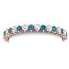 Image 2 : 20 ctw Certified SI/I Intense Blue Diamond Bracelet 18K Rose Gold