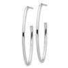 Image 2 : 14k White Gold Open Oval Hoop Earrings