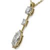 Image 3 : 2.5 ctw Marquise Cut Diamond Designer Necklace 18K Yellow Gold
