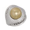 Image 3 : 2.5 ctw Diamond & Pearl Ring 18K White Gold