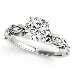 0.6 ctw Certified VS/SI Diamond Antique Ring 14k White Gold