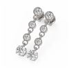 Image 1 : 2 ctw Diamond Designer Earrings 18K White Gold