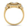 Image 3 : 1.9 ctw Certified VS/SI Diamond Art Deco 3 Stone Ring 14k Yellow Gold