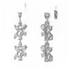 Image 3 : 4.78 ctw Mix Cut Diamonds Designer Earrings 18K White Gold