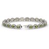 Image 2 : 10.54 ctw Tourmaline & Diamond Micro Pave Halo Bracelet 10k White Gold