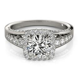 1.75 ctw Certified VS/SI Diamond Solitaire Halo Ring 14k White Gold