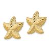 Image 2 : 14k Yellow Gold Starfish Post Earrings