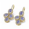 Image 3 : 13.8 ctw Tanzanite & Diamond Earrings 18K Yellow Gold