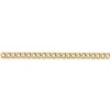 Image 2 : 14k Yellow Gold 3.35 mm Semi-Solid Curb Link Chain - 9 in.