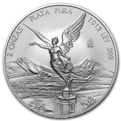 2013 Mexico 2 oz Silver Libertad BU