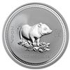Image 1 : 2007 Australia 1 oz Silver Year of the Pig BU (Series I)