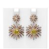 Image 1 : 5.28 ctw Canary Citrine & Diamond Earrings 18K Rose Gold