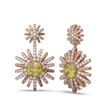 Image 2 : 5.28 ctw Canary Citrine & Diamond Earrings 18K Rose Gold