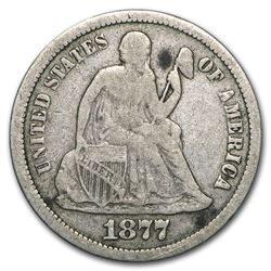 1877-CC Liberty Seated Dime VG