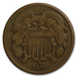 1870 Two Cent Piece VG