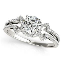 1.11 ctw Certified VS/SI Diamond Solitaire Ring 14k White Gold