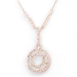 0.75 ctw Certified VS/SI Diamond Necklace 14k Rose Gold