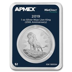 2019 Niue 1 oz Silver $2 Lion King 25th Anniversary (MD? Premier)