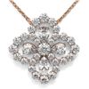 Image 1 : 2.5 ctw Pear Cut Diamond Designer Necklace 18K Rose Gold