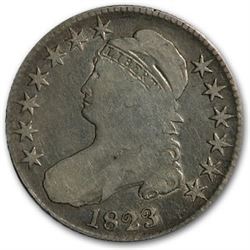 1823 Capped Bust Half Dollar VF Details (Cleaned)