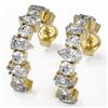 Image 1 : 4.42 ctw Pear Cut Diamond Designer Earrings 18K Yellow Gold
