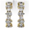 Image 2 : 4.42 ctw Pear Cut Diamond Designer Earrings 18K Yellow Gold