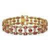 Image 1 : 15.64 ctw Tourmaline & Diamond Row Bracelet 10K Yellow Gold