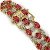 Image 3 : 15.64 ctw Tourmaline & Diamond Row Bracelet 10K Yellow Gold