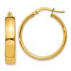 Image 1 : 14k Gold 21 mm Hoop Earrings