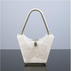 Tyrolean handbag USA c. 1955 plastic, r