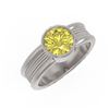 Image 3 : 1.5 ctw Fancy Yellow Diamond Ring 18K White Gold