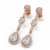 Image 3 : 2.73 ctw Diamond Earrings 18K Rose Gold