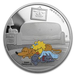 2019 Tuvalu 1 oz Silver The Simpsons: Maggie Proof